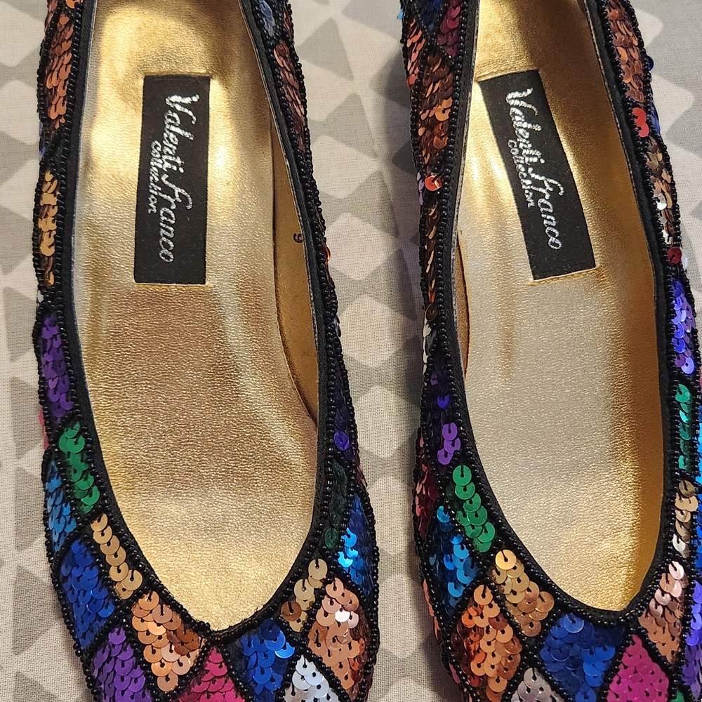 Valenti Franco Vibrant Sequin Flats